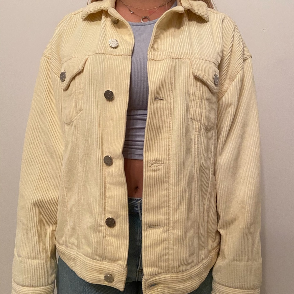 PASTEL YELLOW CORDUROY JACKET